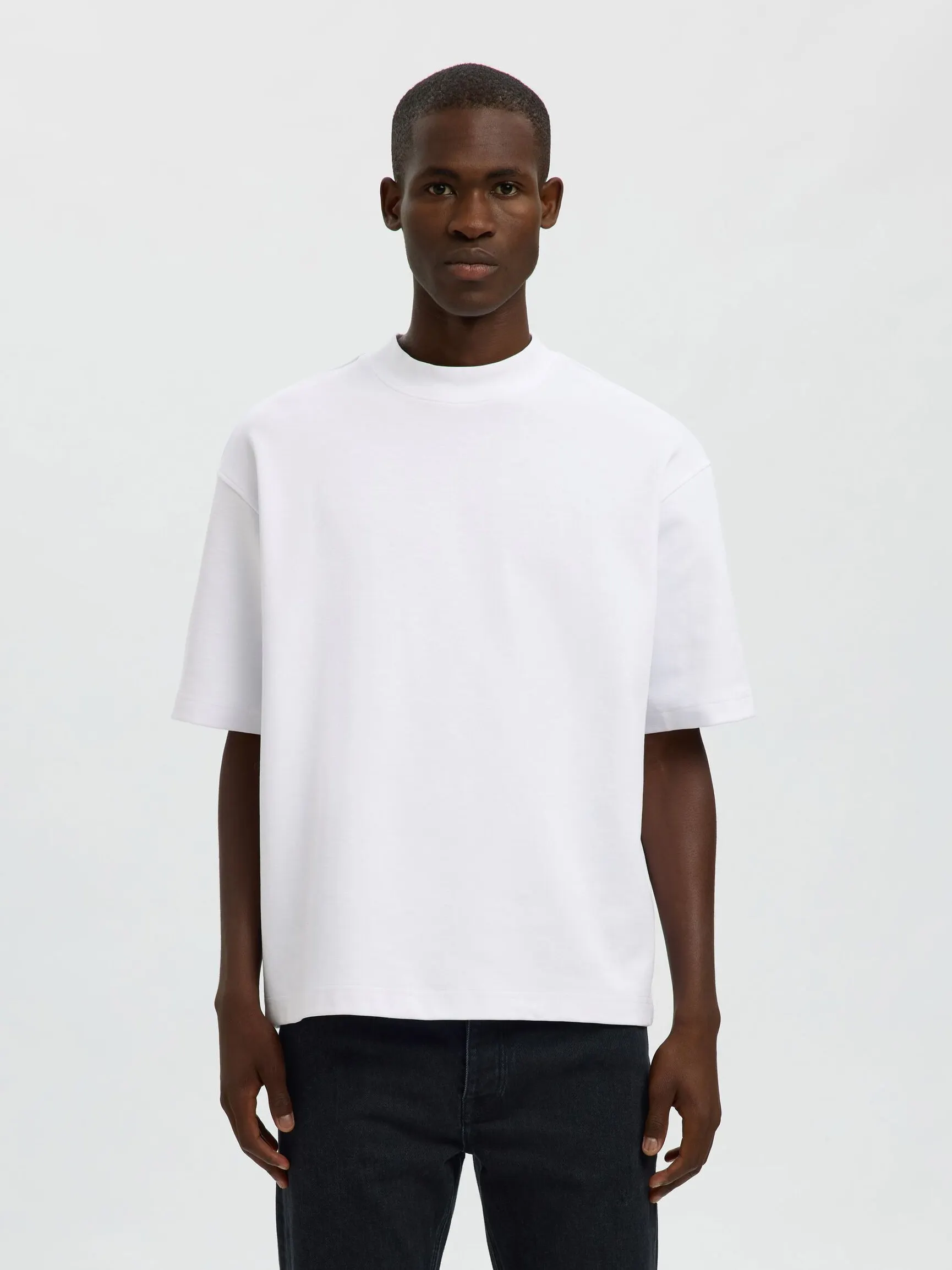 HALVPOLO-HALS T-SKJORTE