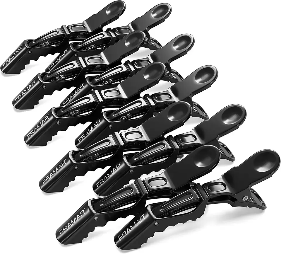 FRAMAR Black Alligator Clips For Hair Styling 10 Pack – Professional Alligator Hair Clips For Women, Hair Clip For Women, Black Hair Clips For Styling – Firm Hold Without Slipping