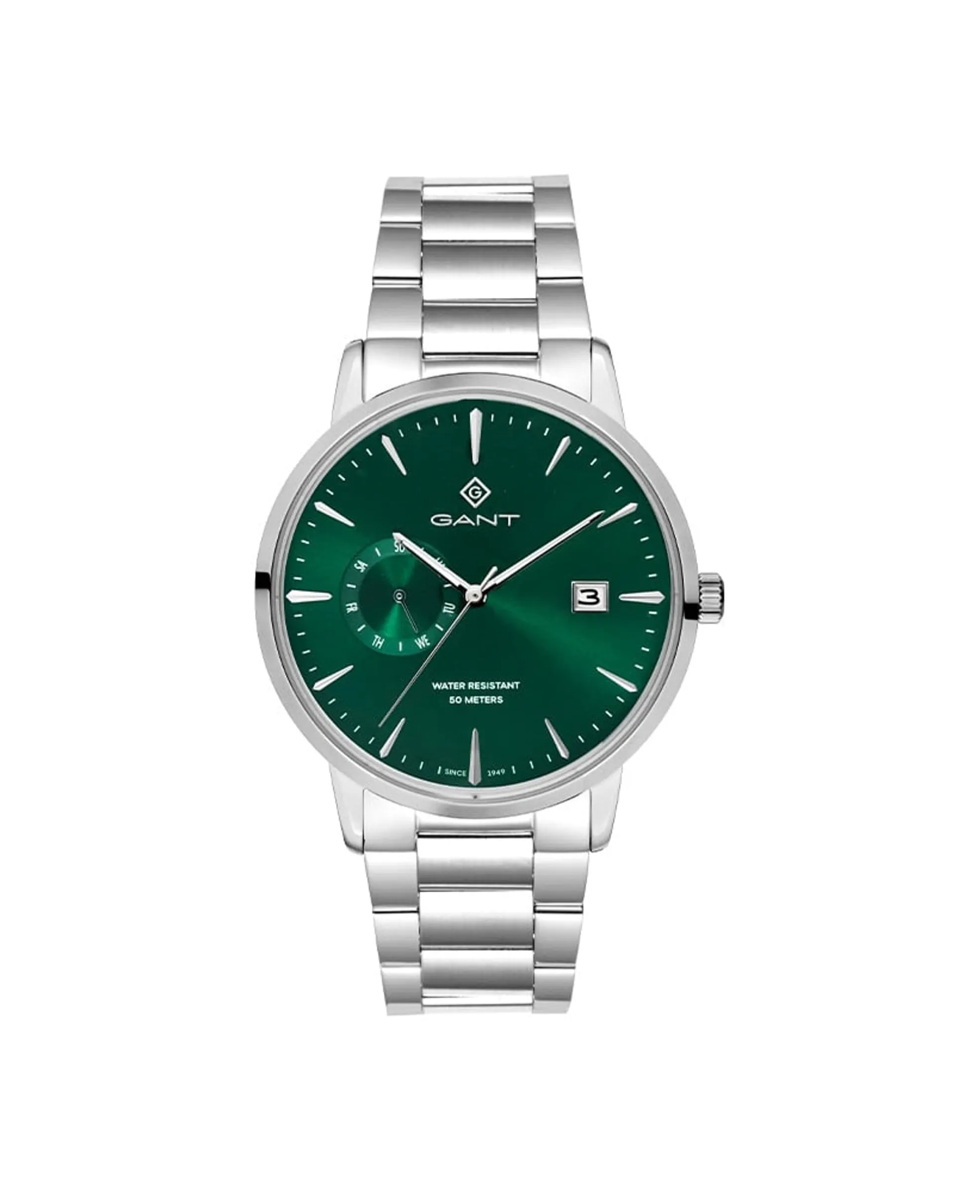 East Hill herreklokke i stål (43mm)999