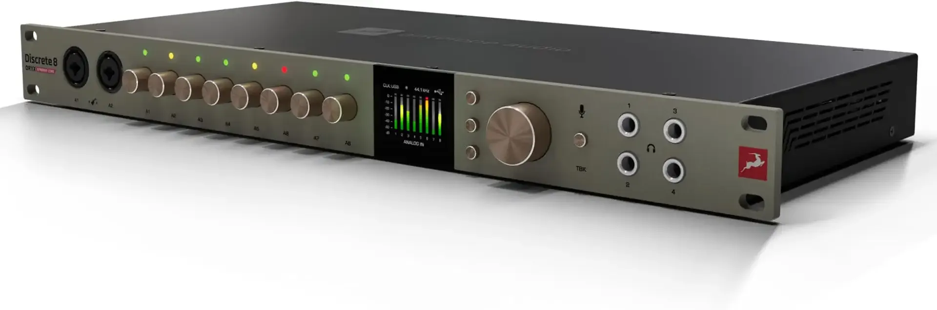 Antelope Audio Discrete 8 Oryx — USB-C 8-Channel Audio Interface for Recording Studios, Bands & Music Production with 8 Class-A Mic Preamps and Real-Time DSP Effects
