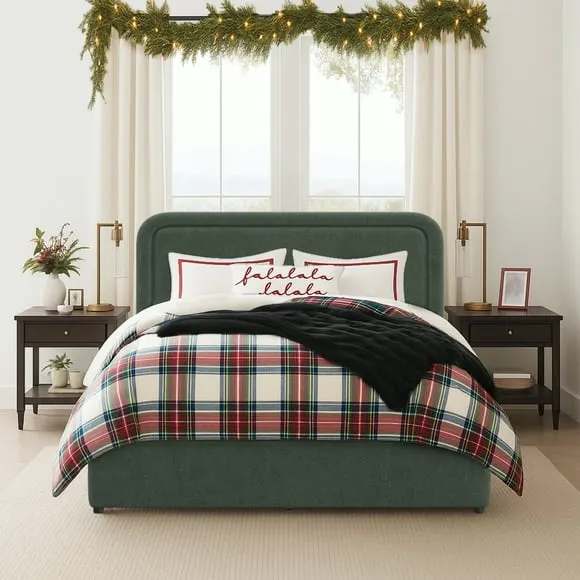 Better Homes & Gardens Juliet Queen Platform Bed, Olive Mohair