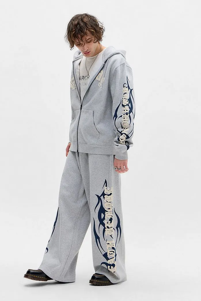 Ed Hardy UO Joggers Baggy in grigio con appliqué