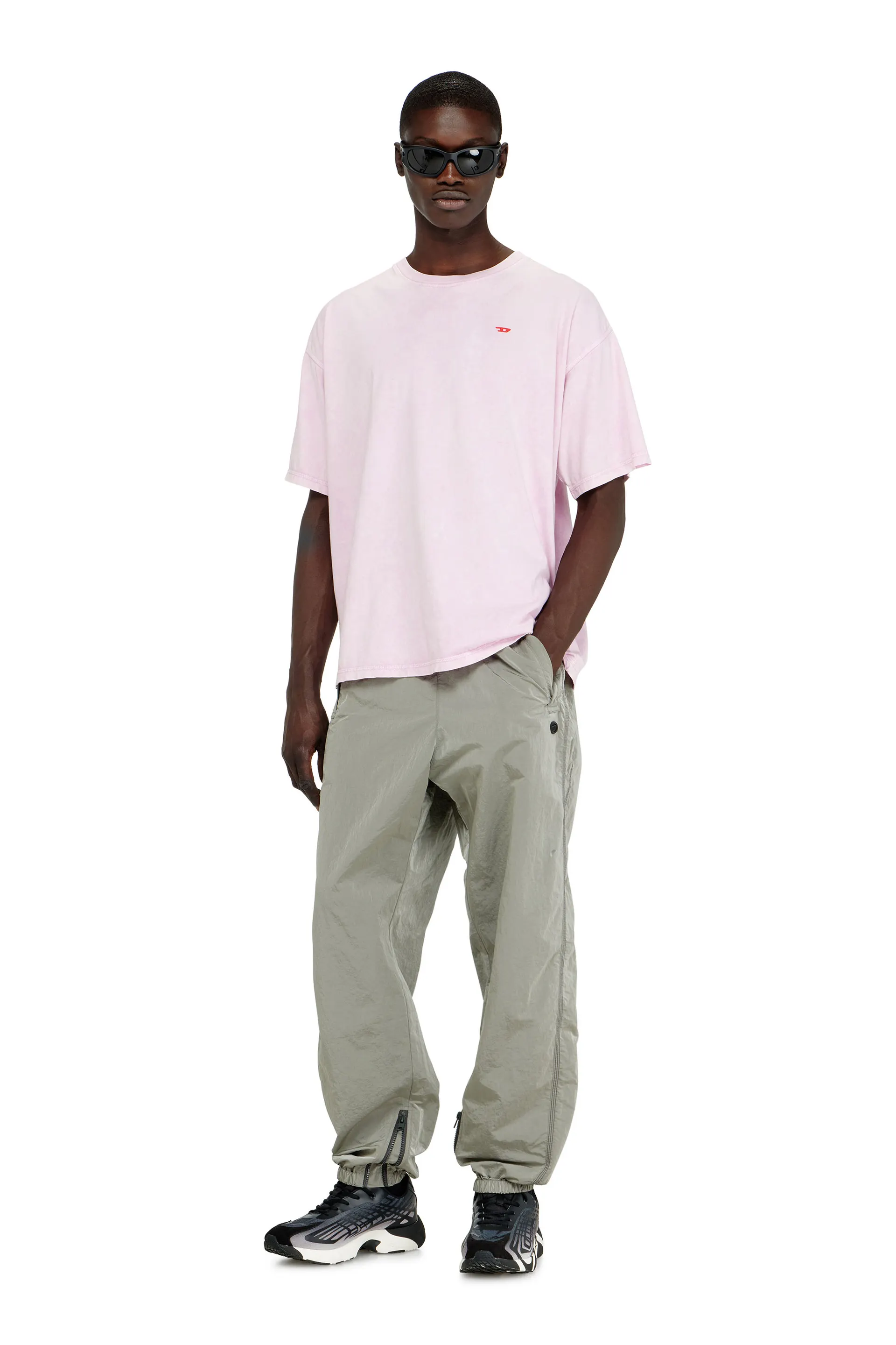 Cotton T-shirt with treated effect