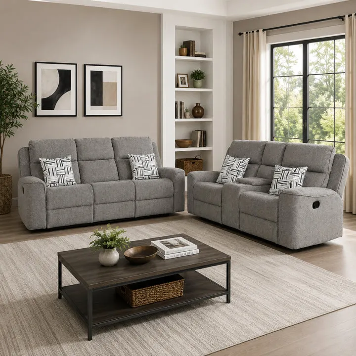 Connery Sofa and Loveseat by Best Home - Gray