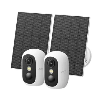 EufyCam C34 Security Camera with Solar Panel, 2-pack