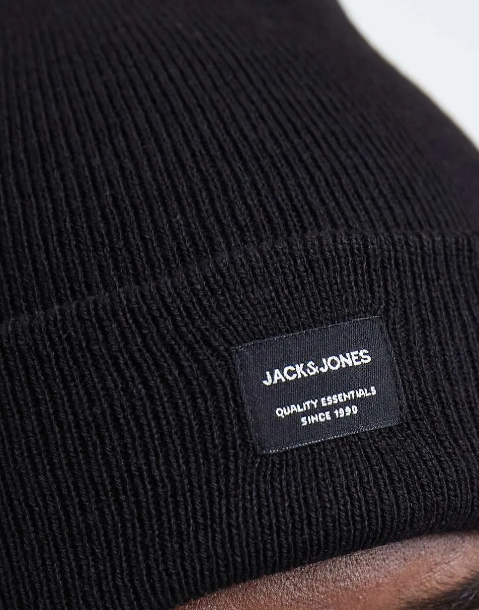 Jack & Jones beanie in black