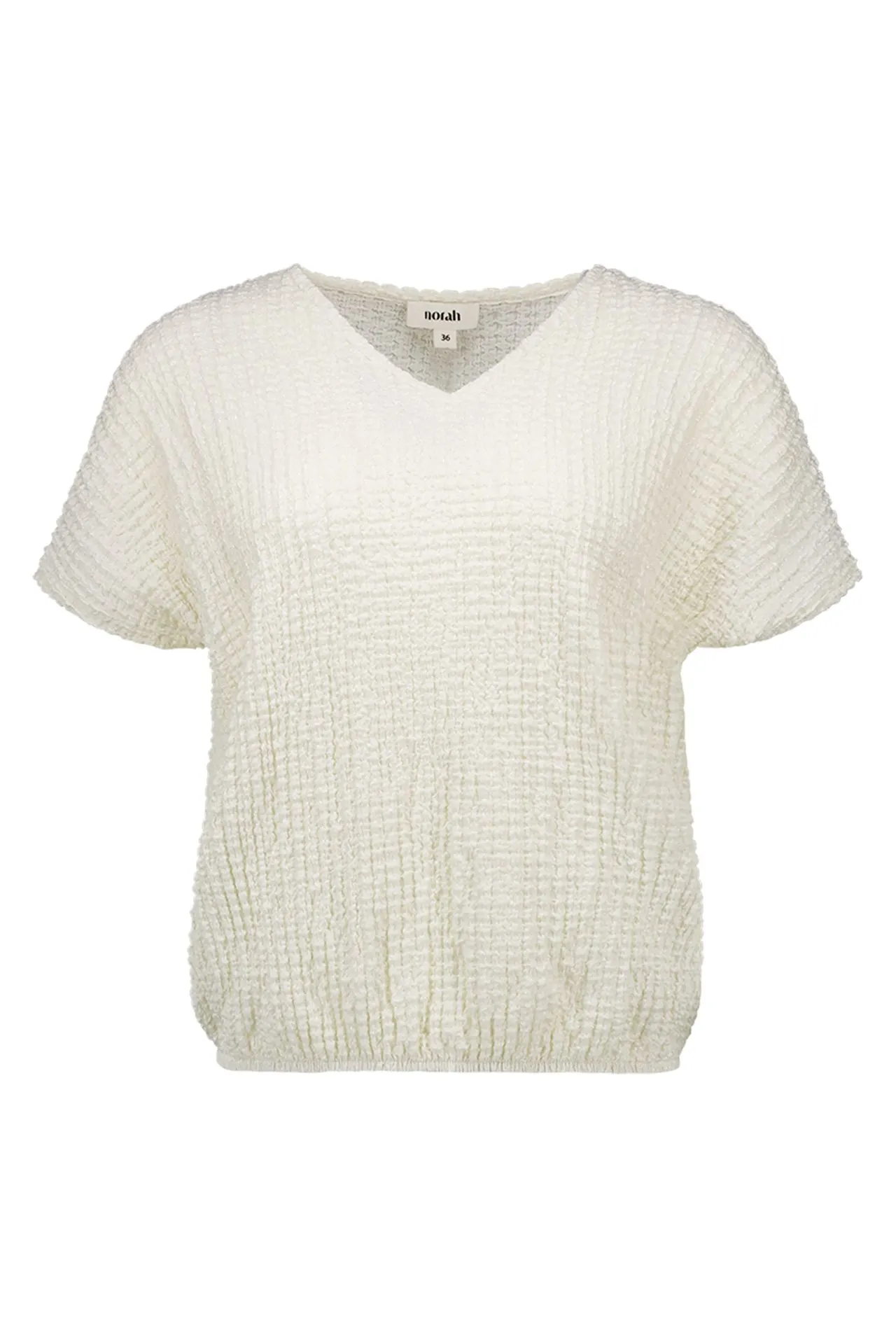 Ecru shirt met structuur