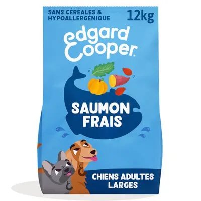 Lot Edgard & Cooper pour chien Adult saumon sans céréales (2 x 12 kg)