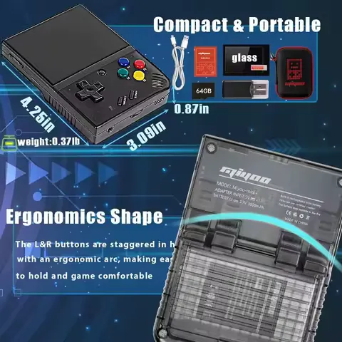 Miyoo Mini Plus Retro Handheld Game Console Classic Players Emulator IPS Screen with WiFi & RTC Portable Case Mini+ Video Games Consoles Simulator Pocket Gift For Leisure Time