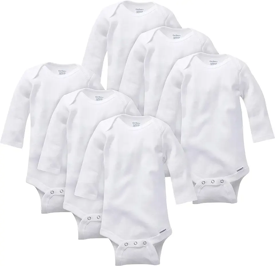 unisex-baby Multi-pack Long-sleeve Onesies Bodysuit Mitten Cuff Sizes