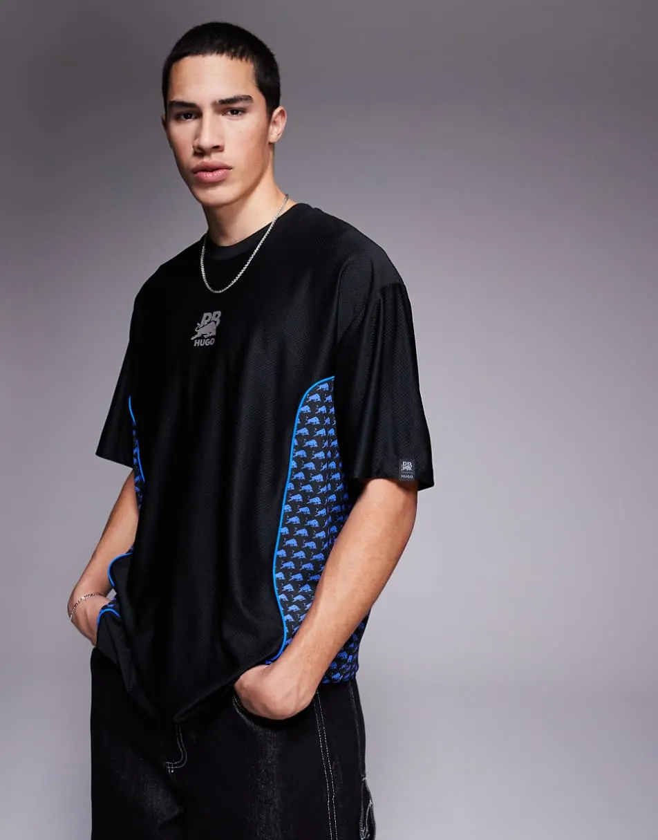 HUGO Red Bull Racing capsule Dinokey central logo t-shirt oversized fit in black