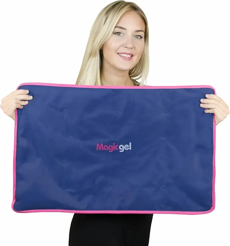 Extra Large & Reusable Ice Pack (15 x 23.5 inches, XL) for Maximum Back and Full Body Pain Relief from Injuries, Swelling, Bruises, Sprains | Ice Blanket for Sleeping & Physical Therapy | By Magic Gel