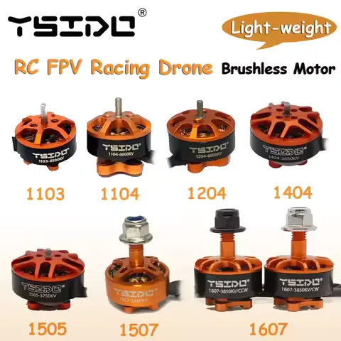 Hafif 1103 1104 1204 1303 1404 1505 1507 1604 1607 Fırçasız Motor, RC FPV Yarış Dronu RC Quadcopter DIY RC Yükseltme için