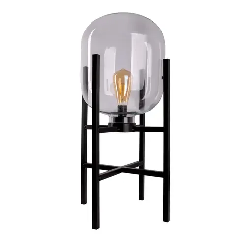 LED-Akku-Sockelleuchte LORA - schwarz - Timer