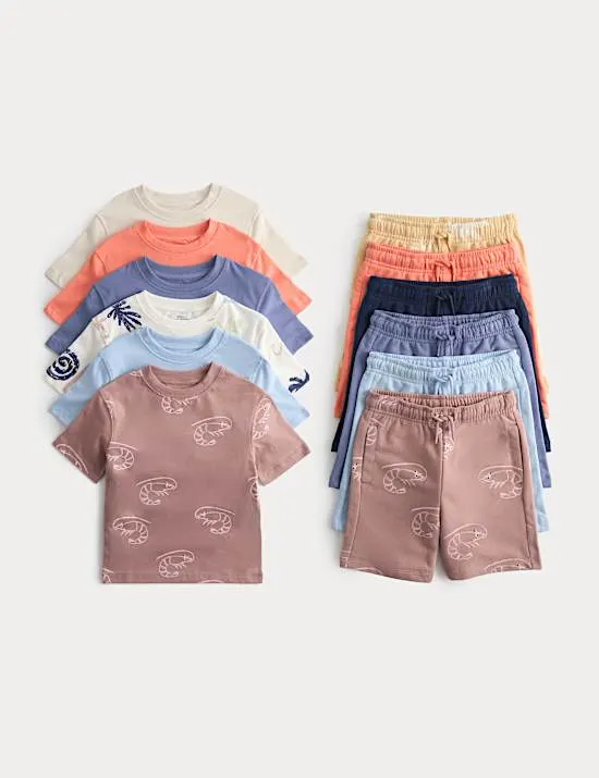 6-er Pack Outfits aus reiner Baumwolle (2–8 J.)