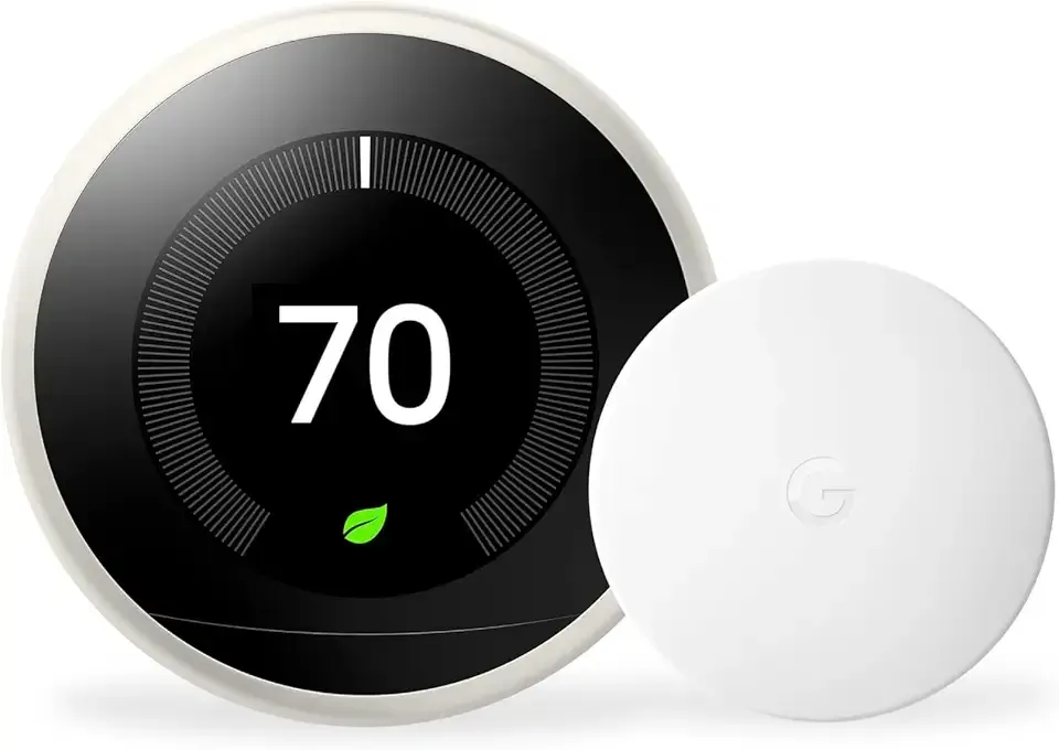 Nest Learning Thermostat (3rd Generation) with Nest Temperature Sensor (T5000SF) (White)