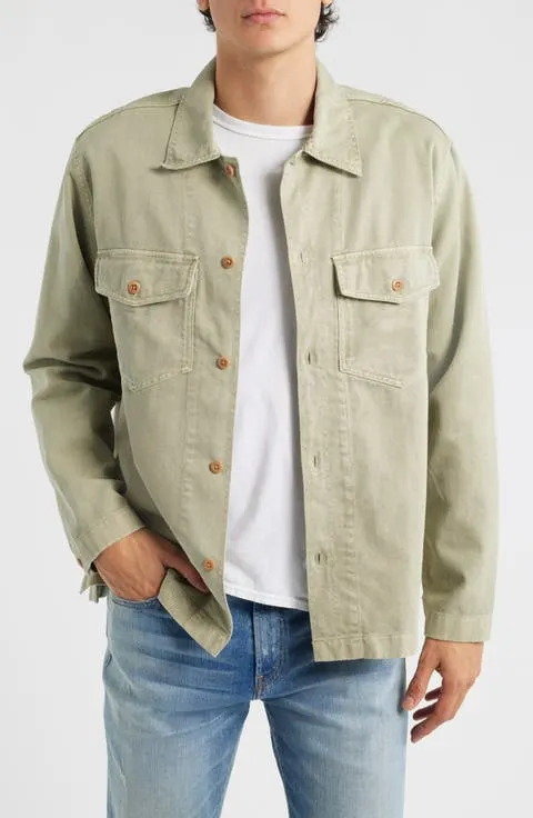 Cotton Twill Shirt Jacket