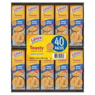 Lance Toasty Cracker Sandwiches, 1.29 oz, 40-count
