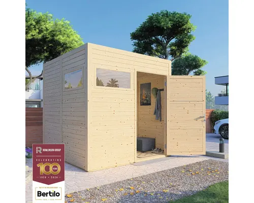 Dřevěný zahradní domek Cubo 2 přírodní 226 x 234 cm