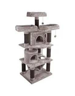 Adori Krabpaal Lily 60x50x143 cm - Krabpalen - Grijs&Zwart