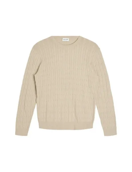 Cotoncash Cable Iq Sweater Champagne Beige
