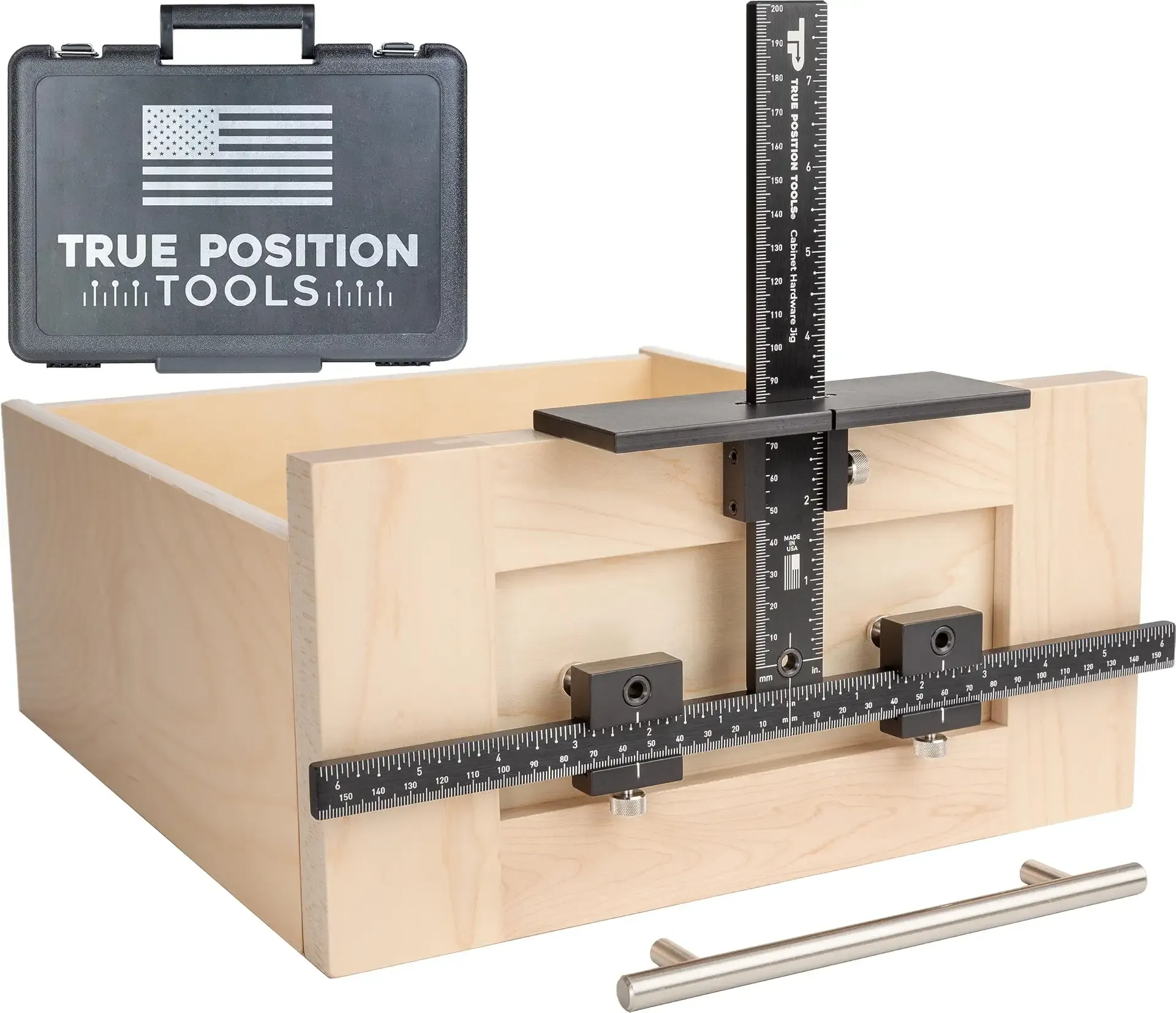 The Original Cabinet Hardware Jig - Made in USA - Most Accurate Tool for Knobs and Pulls - Hand Calibrated by True Position Tools