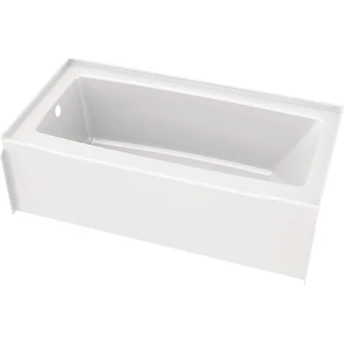 Delta Classic 500 60 in. x 30 in. Left Drain Rectangular Alcove Bathtub in High Gloss White