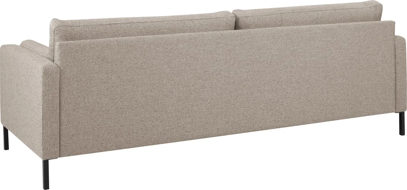 Nobel 3,5-seter stoff Strong 427/11 beige, dun rygg, svarte ben