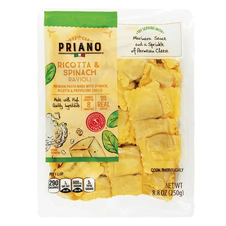 Priano Ricotta Spinach Ravioli