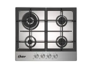 Oster - Encimera a Gas OS-GC6004BSS 4 Quemadores | Inox