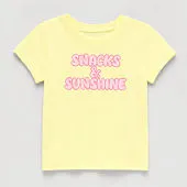 Okie Dokie Toddler & Little Girls Round Neck Short Sleeve Graphic T-Shirt