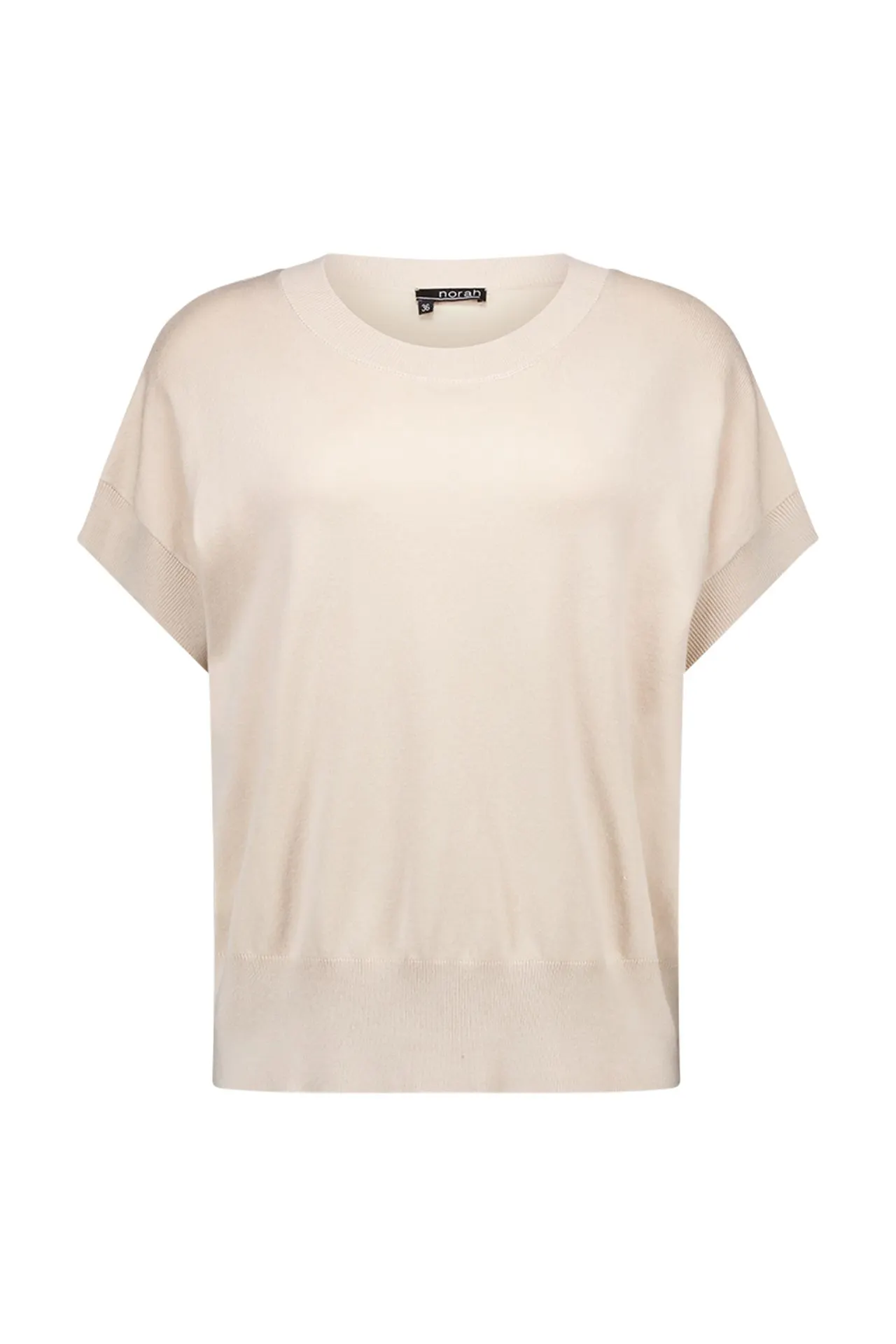 Ecru fijngebreide trui