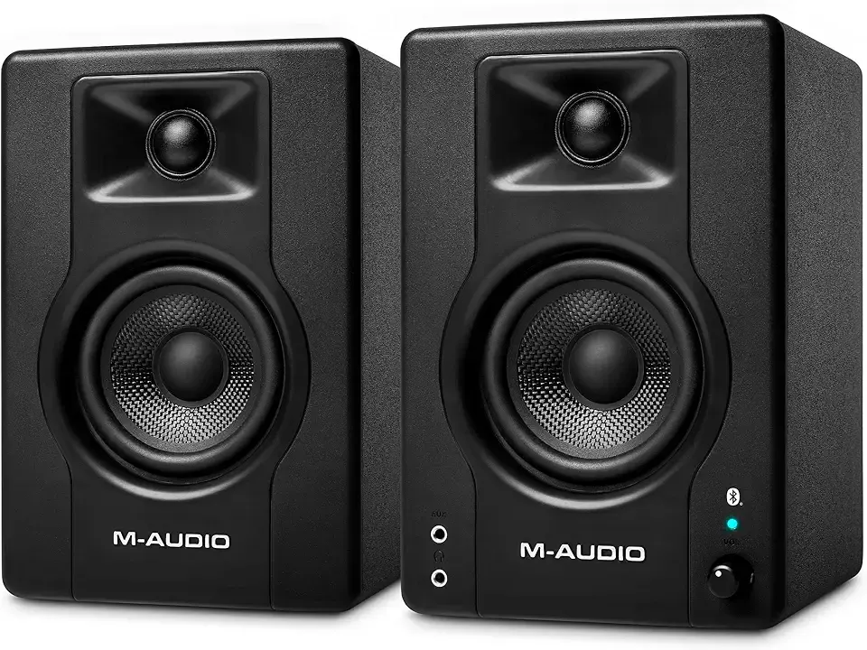 M-AUDIO BX3BT Pair 3.5" Wireless Bluetooth Studio Monitors and PC Speakers for Recording and Multimedia with Music Production Software