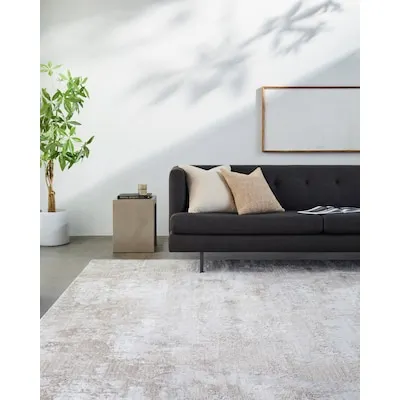 Glacial Ice Loomed Rectangular Indoor Abstract Area rug