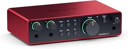 Focusrite Scarlett 2i2 4th Gen USB-C Audio Interface | 2 Mic…
