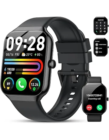 Smart Watch(Answer/Make Call), 1.96" HD Smartwatch for Men Women, 2026 Fitness Watch with 7/24 Heart Rate/Sleep Monitor/30+Day,113+ Sport Modes,IP68 Waterproof Fitness Activity Tracker for Android iOS