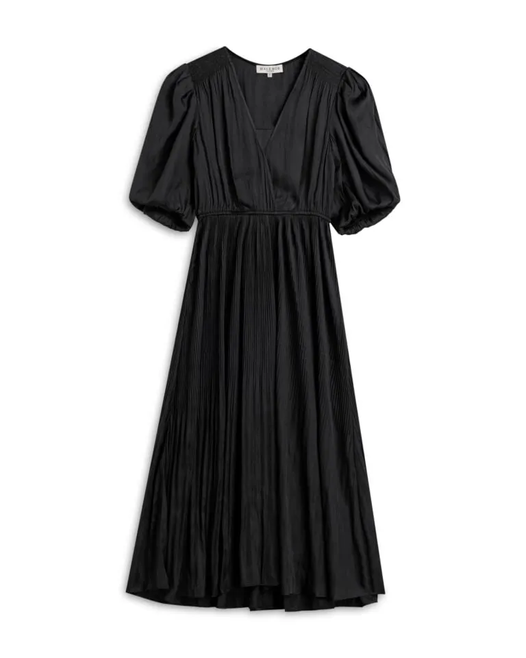 Fleur Solid Dress - Sort