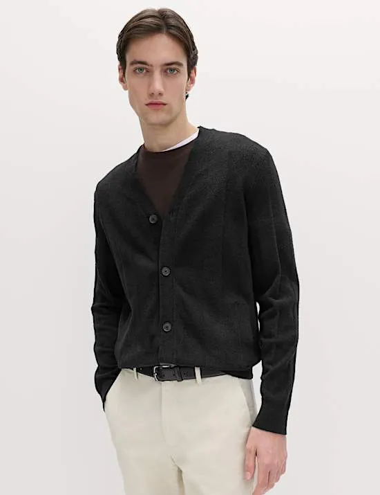 Strickcardigan mit hohem Baumwollanteil