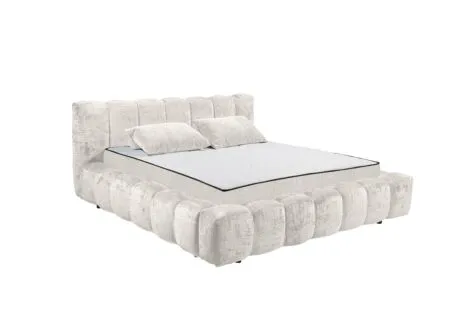 Gestoffeerd bed Bexley 180x200cm - stof - ivoor inclusief bodem en matras