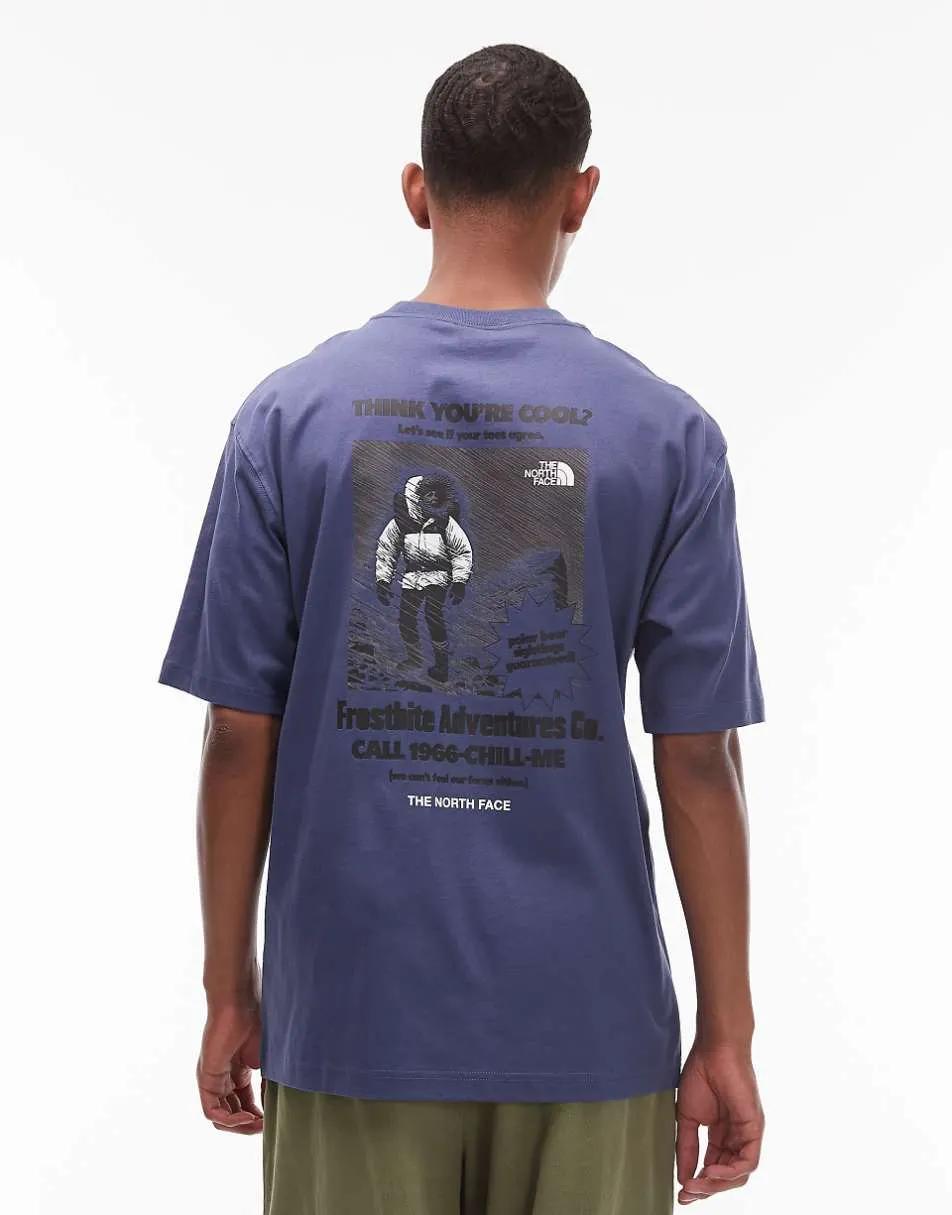 The North Face Expedition back print oversized t-shirt in blue