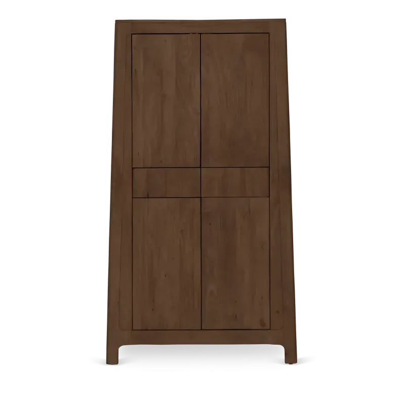 Opbergkast Latara - 100 cm - Mangohout Cacao Bruin - 4 deuren