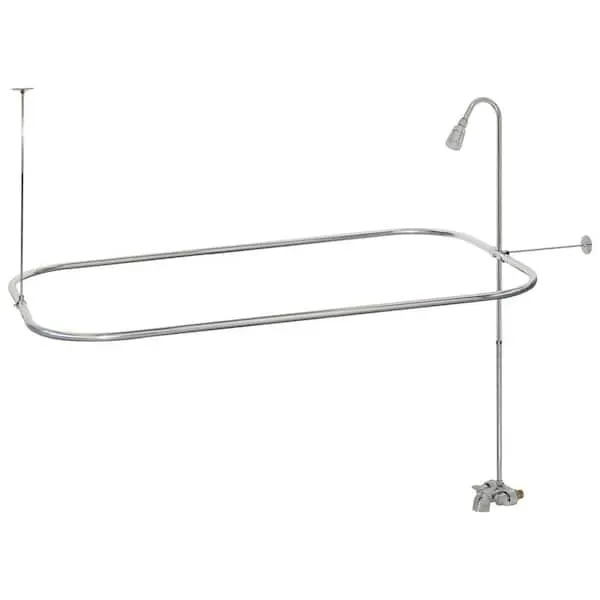 EZ-FLO 2-​Handle Claw Foot Freestanding Tub Faucet Unit in Chrome