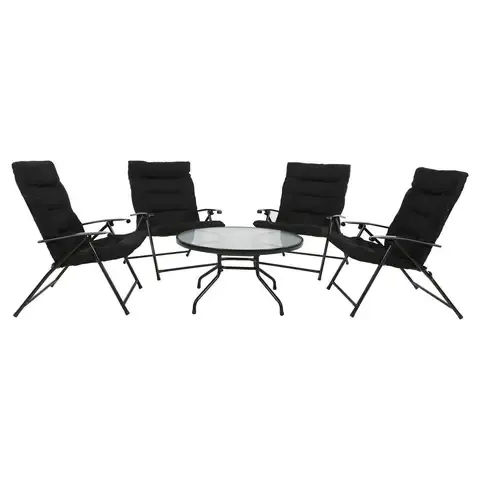 Sala de Exterior Sao Paulo Negro 4 Personas