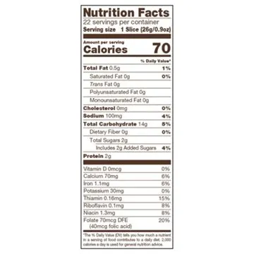 Nature's Own Sliced Butterbread, 20 oz