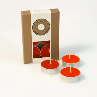 Boston Living Rustic Tealight Candle Red Set of 6