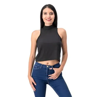 Tank Top Mxstaza Mujer Sin mangas Cuello Alto