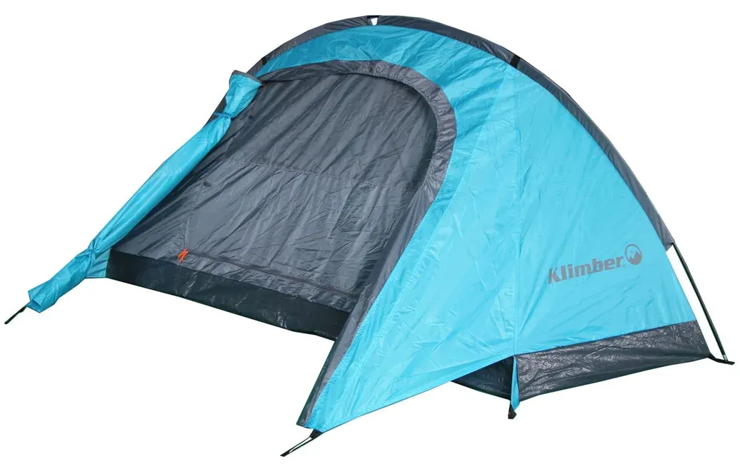 Carpa Para Camping 2 Personas Nylon Vesubio Azul y Gris Klimber