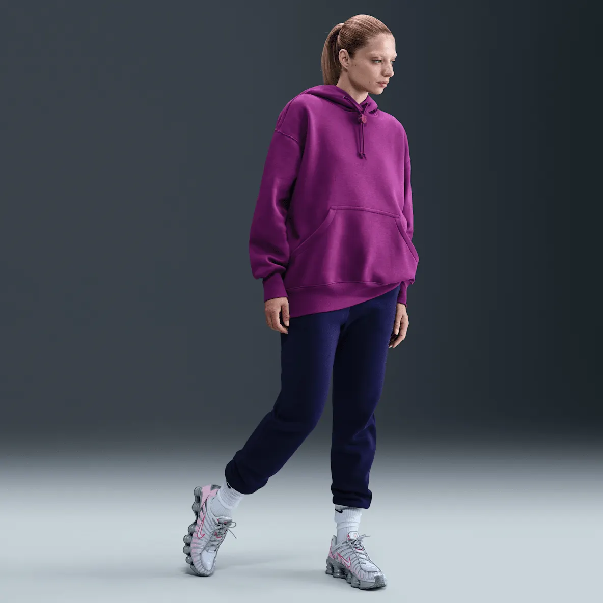 Nike fotballbukse med høyt liv til dame
