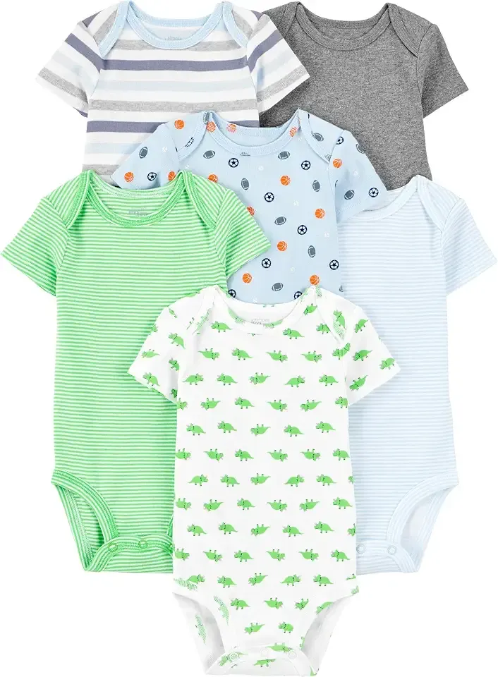 Baby Boys 6-Pack Short-Sleeve Bodysuit