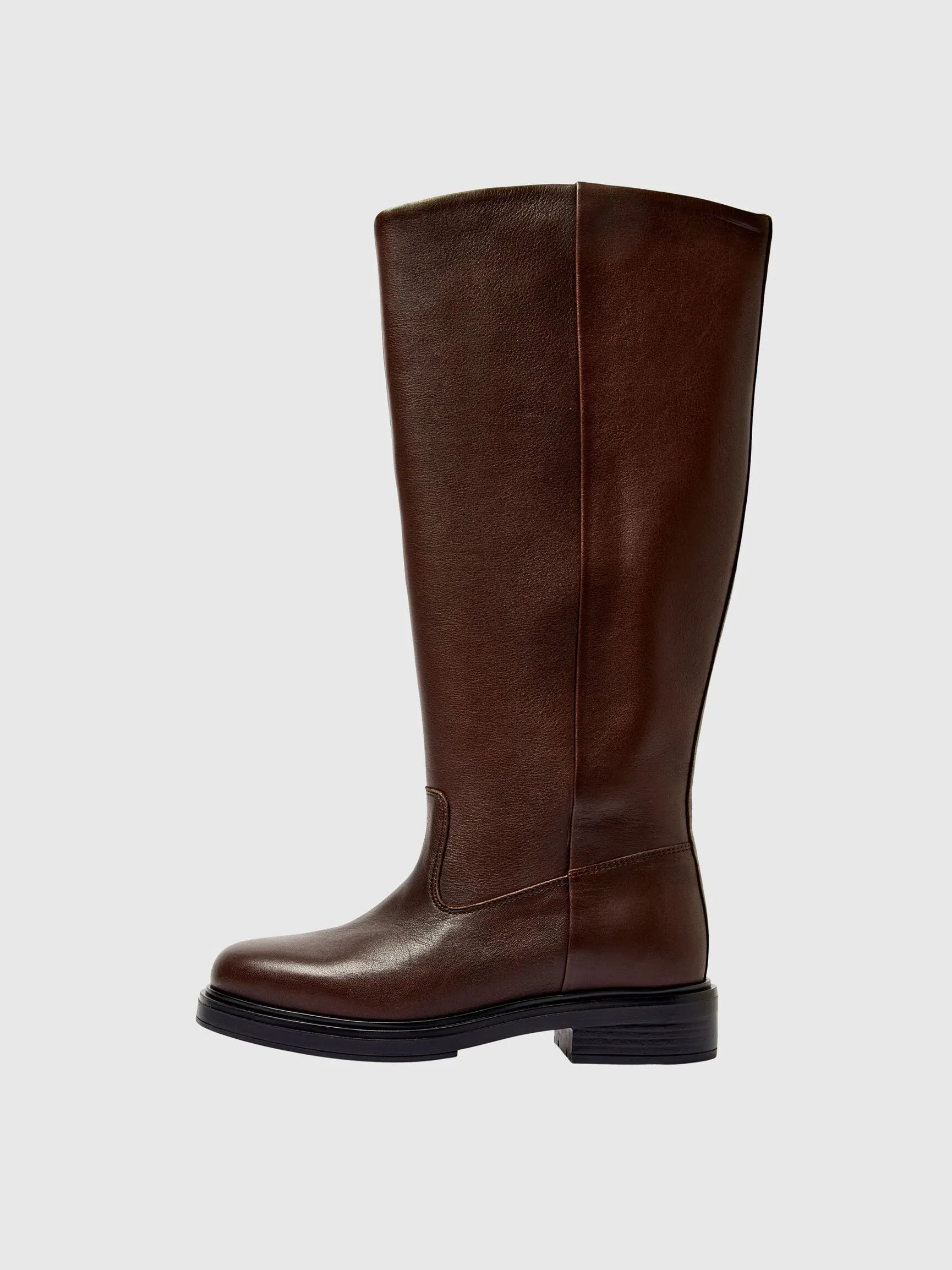 SKINN KNEHØYE STØVLETTER